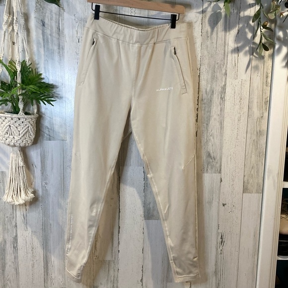 Alphalete Tan Joggers Learn More Dream More Be More - Picture 1 of 11